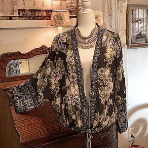 Free People Zip Up Blouse